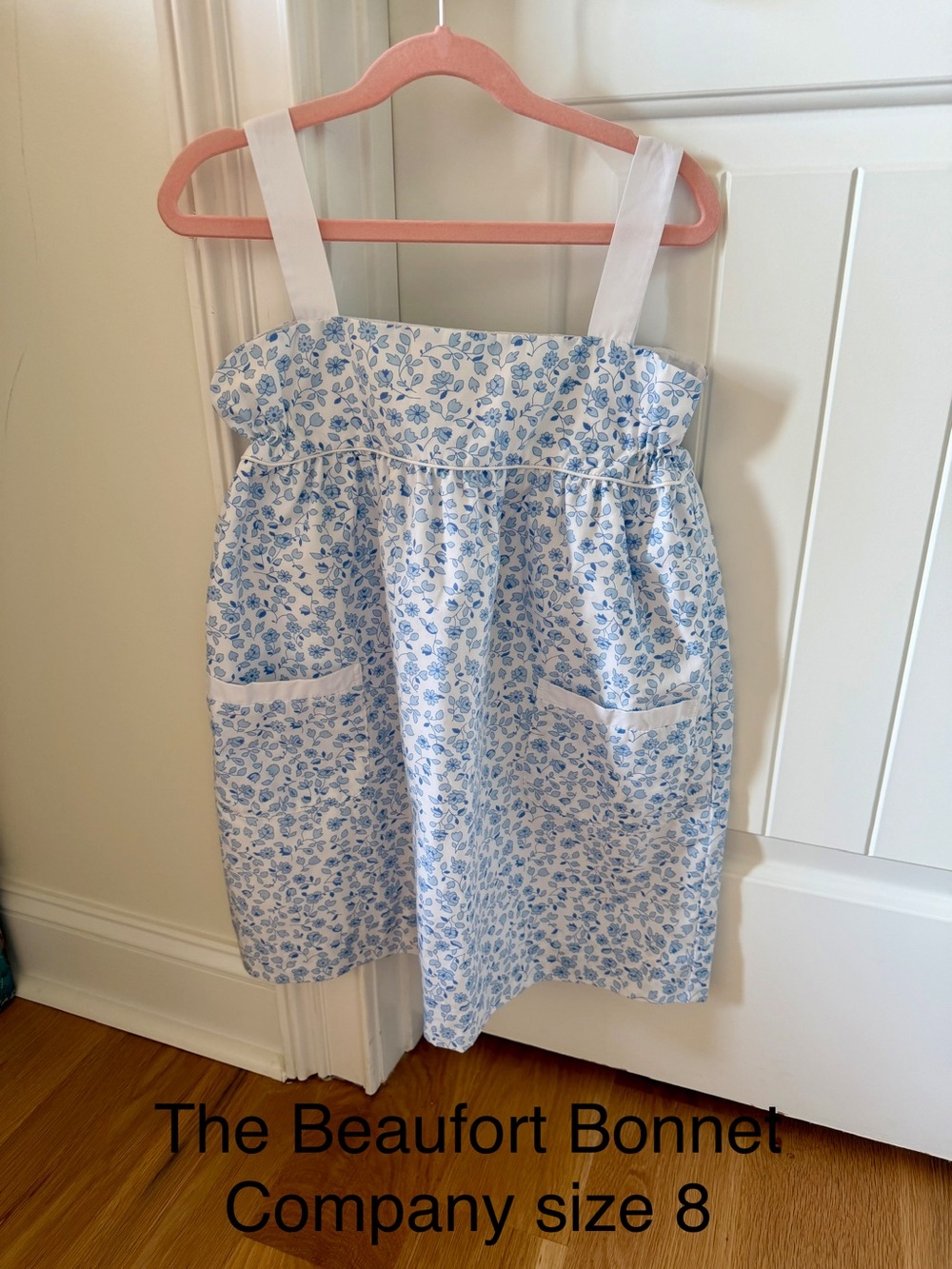 The Beaufort Bonnet Co. Blue Floral Tunic with White Straps